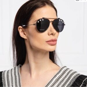 Givenchy Black Sunglasses with Star Accents